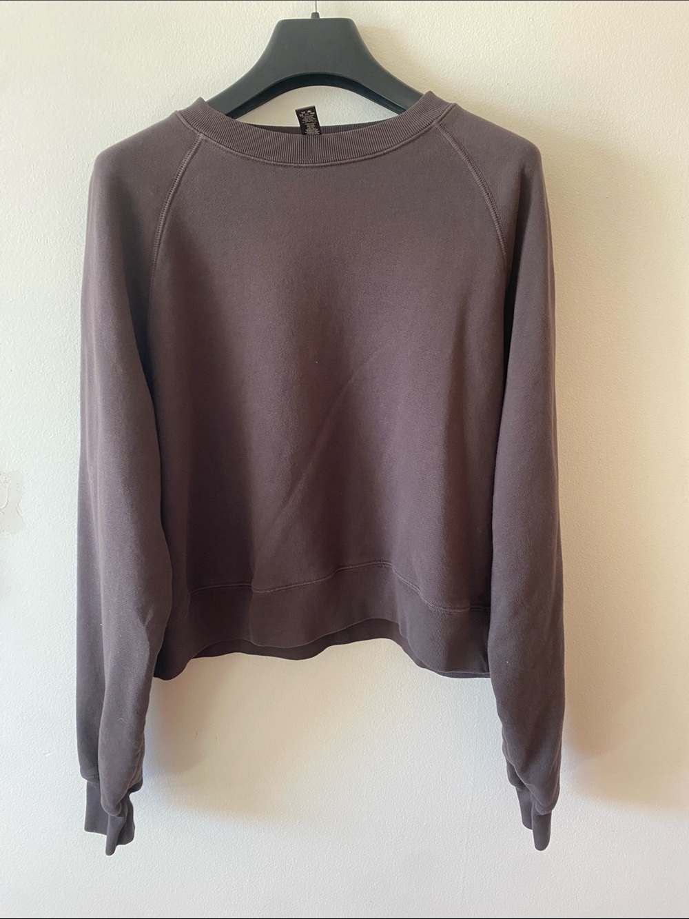 NWOT Skims French Terry Cropped Sweatshirt Brown Size M - Picture 14 of 16